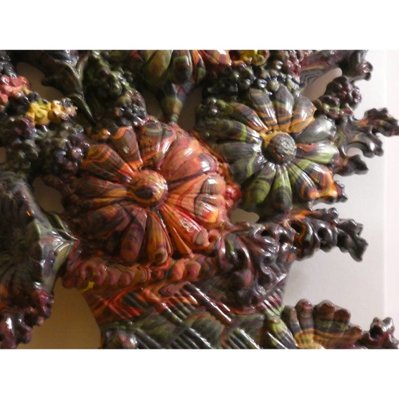 Vintage Burwood Products Co. Flower Baskets Hand Painted & Signed By Artist - Picture 6 of 10